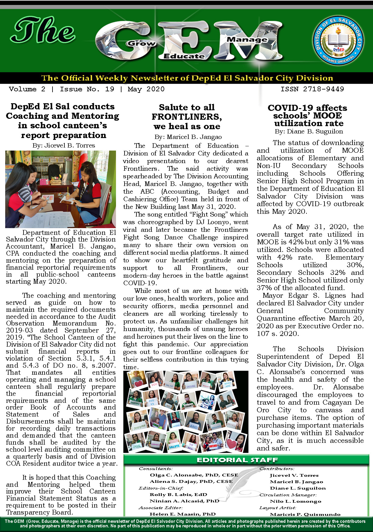 The GEM Newsletter Volume 1